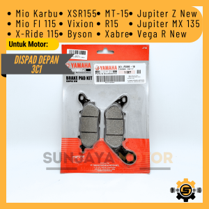 Dispad Depan Original Yamaha 3C1 Kampas Rem Mio Mio J XRide Fino 115 Vega R Vixion Jupiter Z Mio Smile Jupiter MX R15 Xabre Kanvas Rem Cakram Dispet Presisi Kanpas Disped Asli Discpad Dispat Ori YGP