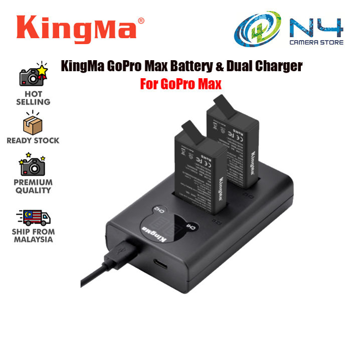 Gopro Hero Max Kingma Battery Dual Triple Charger External