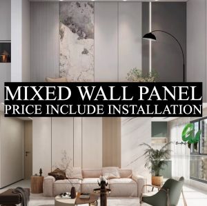 [Price include installation / price per sqft] Wall Panel Veneer / Fluted Panel / Wall Panel / Wall Renovation / Interior Design / Fluted Feature Wall / Commercial Wall / Office Wall