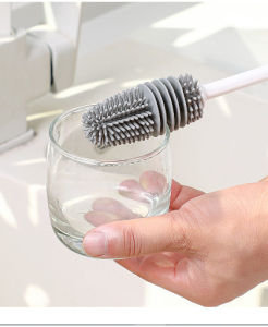 Silicone Cleaning Brush Scrubber Cleaner Kitchen Cleaning Tool Drink Wine Glass Bottle Glass