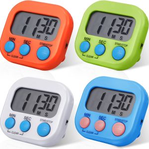 Digital Kitchen Timer Cooking Timer Big Study Timer Digits Loud Alarm Magnetic Backing Stand with Large LCD Display