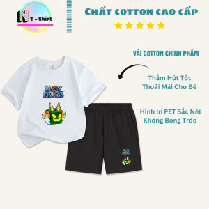 Bộ Cộc Tay Blox Fruits cho bé Quần May Có Túi Chất 100% Cotton Co giãn 4 chiều mềm mịn mát - NTShirt 04