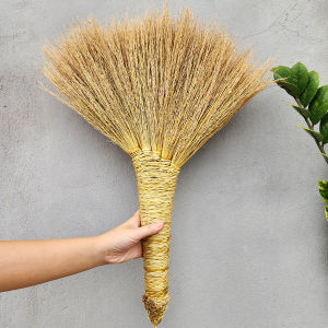 Chổi Rơm Nếp Cái Hoa Vàng Bền Đẹp 100% Thủ Công Thân Thiện Môi Trường Chổi Lúa Quét Sân Vườn