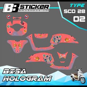 Decal Scoopy BISA HOLOGRAM Full Body Full Block Dekal New Fi 2017 2018 2019  Scd 28