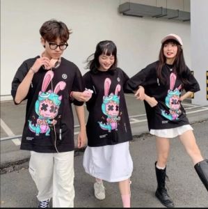 Áo Thun Nam Nữ Form Rộng In Hình THỎ KHĂN XANH độc đẹp Vải Dày Mịn Thiết Kế Thời Trang Đường May Sắc Sảo