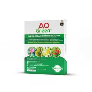Pupuk Organik AQ GREEN Penyubur Tanaman Daun dan Buah untuk Karet Sawit Padi Jagung 45gr/500gr/1kg