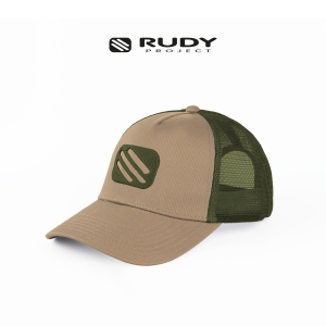 Rudy Project Emblem Logo Trucker Cap in Khaki