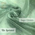 Kain Tile Tulle Gliter Sprinkle METERAN (100cm) Bahan Dress Premium Mewah dan Murah Tile Diamond Halus Lebar 170 cm. 