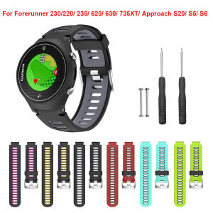 Compatible for Garmin Forerunner 735XT Straps Soft Silicone Replacement Watch Bands for Garmin Forerunner 230/235/ 620/630/ 735XT Smart Watch