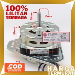 (BIG SALE) DINAMO SPIN PENGERING MESIN CUCI 2 TABUNG SHARP 70WATT | MOTOR DINAMO SPIN MESN CUCI 2TABUNG SHARP MULTI UNIVERSA 70WAT | SPINNER / SPINER PEMBILAS DINAMO MESINCUCI 2 TABUNG SHARP 70 WATT 3KAKI / PENCUCI 70 WAT-ASWIN