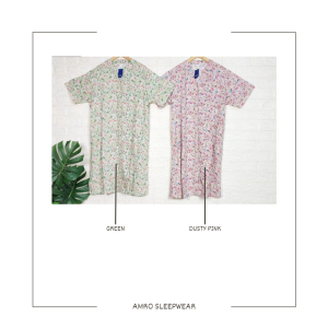 ROSE DRESS - DASTER JUMBO SHANGHAI SILK - AMRO SLEEPWEAR - DASTER JUMBO - BAJU TIDUR - PIYAMA RAYON