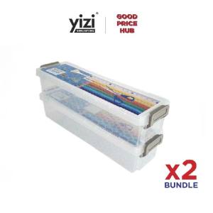( BUNDLE OF 2 ) YIZI Multi-Purpose Rectangular Stackable Storage Box