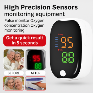 Finger Clip Pulse Oximeter Portable Home Fingertip Blood Oxygen Heart Rate Monitor OLED Display