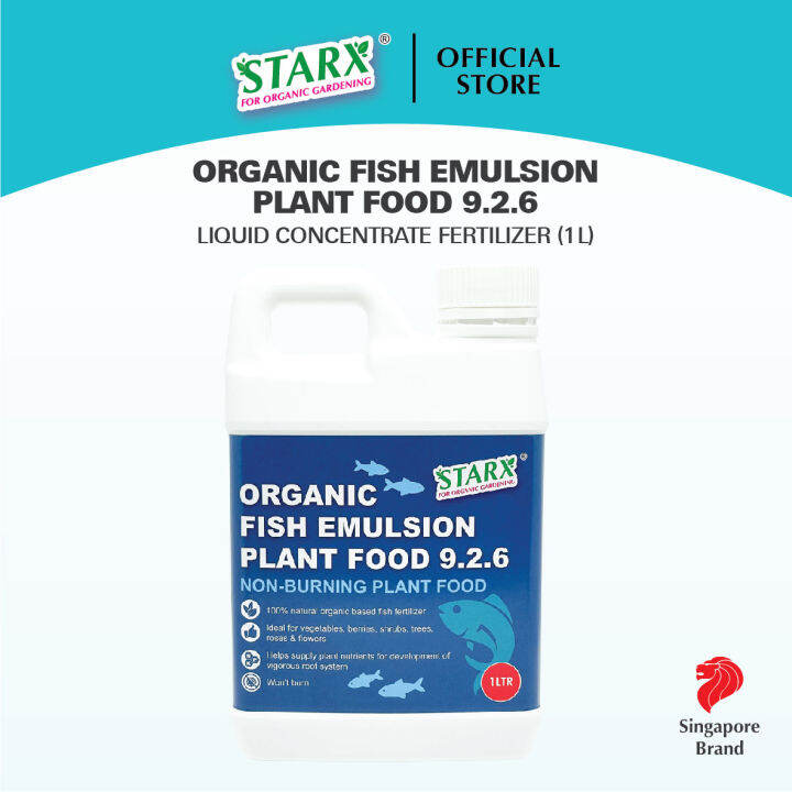 STARX SG | Organic Fish Emulsion Plant Food 9.2.6 (1L) Liquid ...