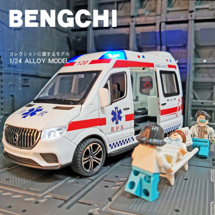 1:24 Alloy Ambulance Car Model Diecast Metal Toy Ambulance Car Model ...