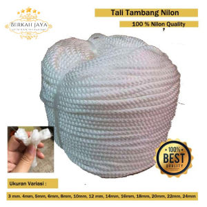 Tali Tambang 4mm 6mm 8mm 10mm 12mm 14mm 16mm 18mm 19mm 20mm 22mm 24mm - 3 mm