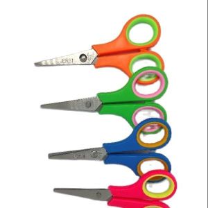 Gunting kecil gagang plastik harga per 12 PCS biru pink orange