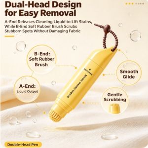 JMY Portable Waterless Stain Remover Pen Dual Head Oil Stain Remover Instant Clothes Fabric Stain Cleaner Travel Cleaning Tool