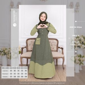 Gamis Casual Rauna Katun / RGR-36 / Fashion Muslim Remaja