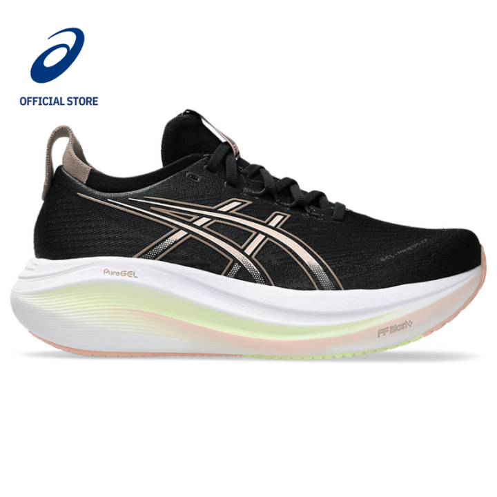 ASICS GEL-NIMBUS 27 WOMEN RUNNING SHOES IN BLACK/BREEZE Mesh