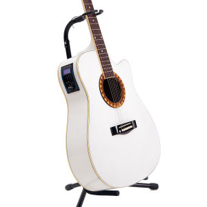 Gitar Semi Akustik Mandalika JW-01 White Tuner LC Free Softcase dan Senar Cadangan