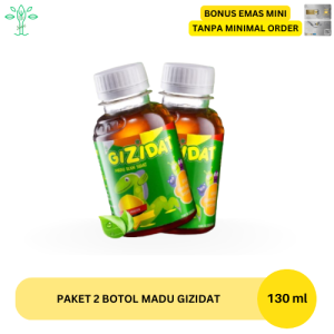 Paket Hemat 2 Botol Madu Gizidat Penambah Nafsu Makan Anak / Madu murni asli original Madu asli Madu murni