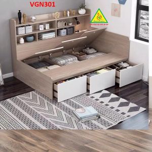 Giường ngủ đơn giản theo phong cách hiện đại VGN301- Nội thất lắp ráp