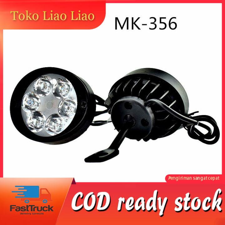 6Lampu sorot lampu motor LED lan lampu kabut (paket 2) kaca spion sing