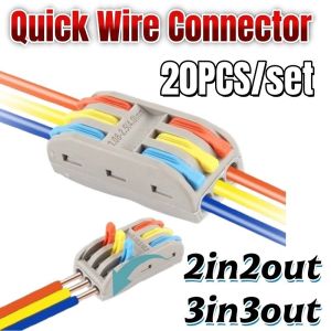 20pcs Quick Wire Terminal Connector Universal 32A Push-in Terminal Block Wiring Cable Connector