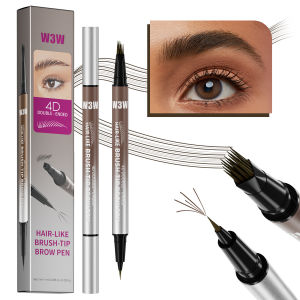 2-in-1 Dual-Ended Eyebrow Pen with Tip brow pen and Precise Brush-Tip Brow Pen for Natural Waterproof and Long-Lasting Brows