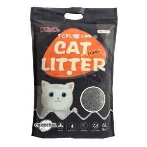 Tofu Cat Litter DOMO+Natrual Tofu Cat Litter 2MM Ultral-thin Supper Odour Control Flushable Cat Litter 6L/2.5KG