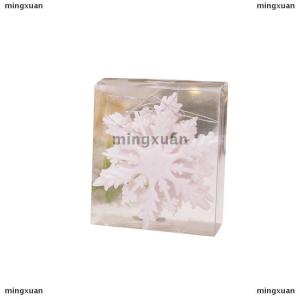 [COD] mingxuan 6Pcs Christmas Glitter Snowflake Ornaments Plastic Snowflake Decorations For Christmas Tree New Year Holiday Party Decor