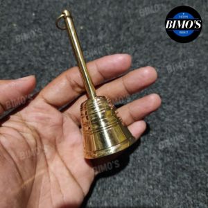 Bel Lonceng Kuningan Lonceng Tangkai Kuningan Mini Lonceng Es krim