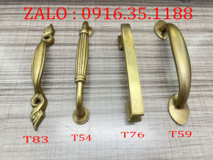 Tay nắm tủ T54T59T76T83 chất liệu đồng thau cao cấp dày đặc kiểu dáng cổ điển sang trọng