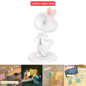 VKTECH Lampu Meja Hias Mini Aesthetic Meja Belajar Kerja Kamar 2 in 1 Stand HP Ponsel Smartphone