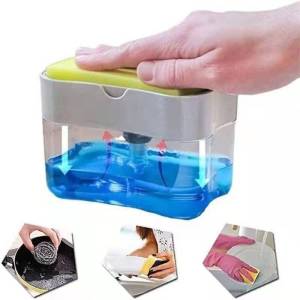 Soap Dispenser Kitchen Manual Press Liquid Soap Pump Dispenser Washing Sponge Dish Wash Dispenser