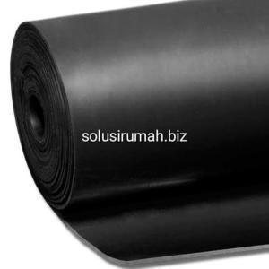 Karpet karet asli talang tebal 2mm karet per m1 lari rubber lebar 1 meter hitam rubber sheet gulungan