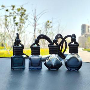 💞【Special price】💖Muya 1Pc Five Line Black Cap Essential Oil Empty Bottle Pendant Car Mounted Perfume Pendant Fragrance Oil Diffuser Car Interior