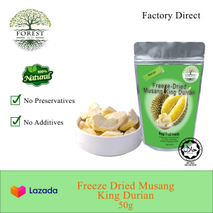Forest 冻干猫山王榴莲 Freeze Dried Musang King Durian (100g)