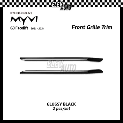 Perodua Myvi G3 Facelift 2021-2024 Front Grille Lining Trim Carbon Black Cover Accessories Bodykit Gearup