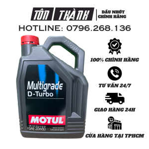 [HÀNG CHÍNH HÃNG MOTUL] Dầu Nhớt Cao Cấp Motul Multigrade D-Turbo 20W50 (5Lít)
