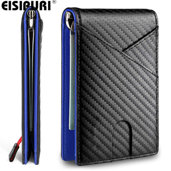 Slim Wallets for Men RFID Money Clip Slim Card Case Front Pocket ID Credit  Card Holder Wallet Minimalist Bifold