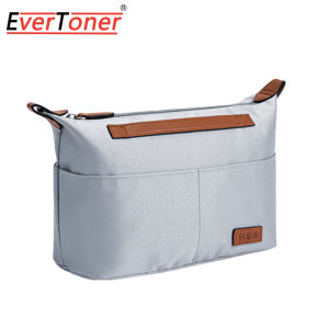 EverToner Organizer Insert Satin Makeup Bag For FIELD 22 30 40 TOTE Bag Liner With Zip Shaper