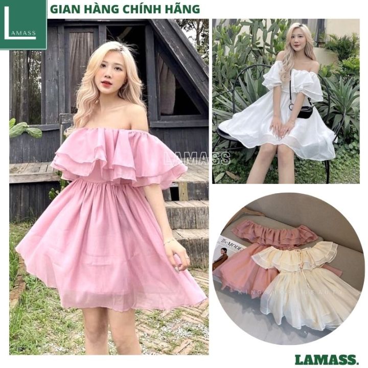 Váy Voan Tơ Hoa Hồng Cam Bèo Chéo – DT ROSE