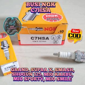 BUSI NGK C7SHA KUALITAS ASLI ORIGINAL UNTUK MOTOR GRAND SUPRA X SMASH SHOGUN 125 MIO KARBU MIO SPORTY MIO SMILE
