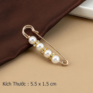 Gim Cài Quần Áo Đính Ngọc Trai Cố Định Điều Chỉnh Kích Thước Kim Ghim Cài Dạng Hạt Tròn Thời Trang Siêu Xinh Cho Bạn