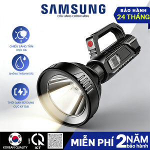 BH 24 Tháng/Đèn Pin Siêu Sáng Độ Sáng Lớn Chiếu Xa 200m-500m Pin Cực KhủngCổng Sạc TYPE-C Tiện Lợi Dùng Sạc Điện+IPX4