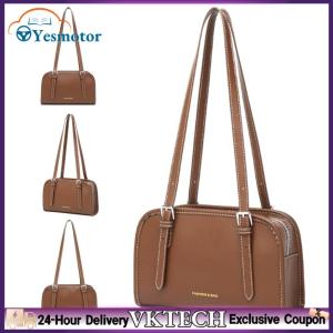 【Local Shipment】 Leather Shoulder Bag for Women with Inner Pocket Casual Hobo Bags Solid Color Trendy Shoulder Handbag for Work Travel