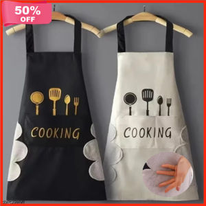 Waterproof Kitchen Apron Chef BBQ Cooking Baking Apron With Big Pocket Wipeable Apron For Men &Women