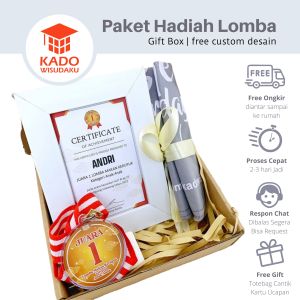 Gift Box Medali Sertifikat Hadiah Lomba